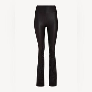 SPRWMN Luxury 100% Leather Crop Micro Flare Pants High Rise Size L